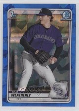 2020 Bowman Chrome Draft Sapphire Edition Sam Weatherly #BD-109 4z8
