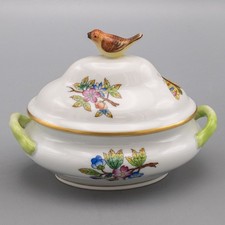Herend Hungary Queen Victoria Mini Tureen & L...
