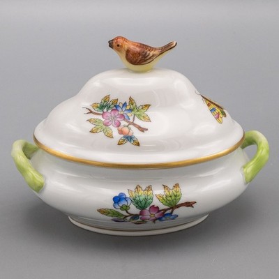 Herend Hungary Queen Victoria Mini Tureen & Lid - 6017 - FREE USA SHIPPING