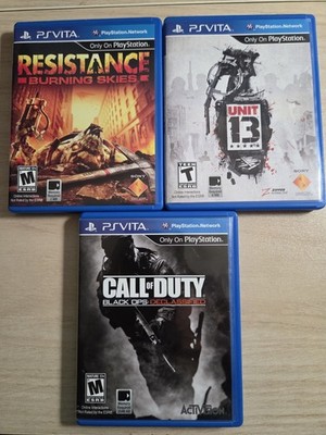 PlayStation Vita Lot UNIT 13 Call of Duty Black Ops Declassified & Resistance