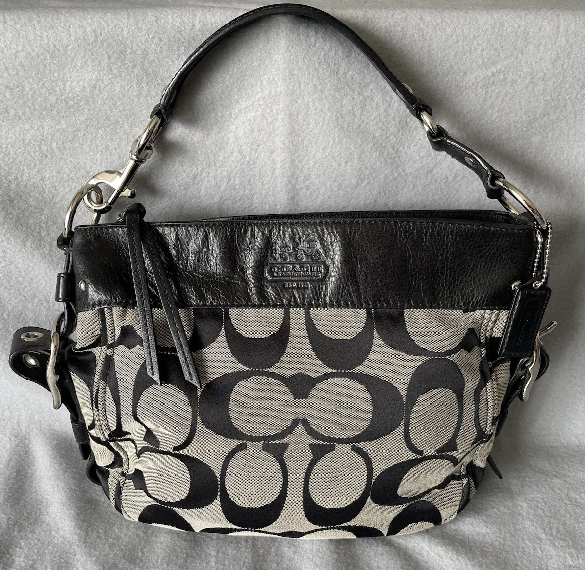 Coach Black Signature Hobo Bag for sale | eBay