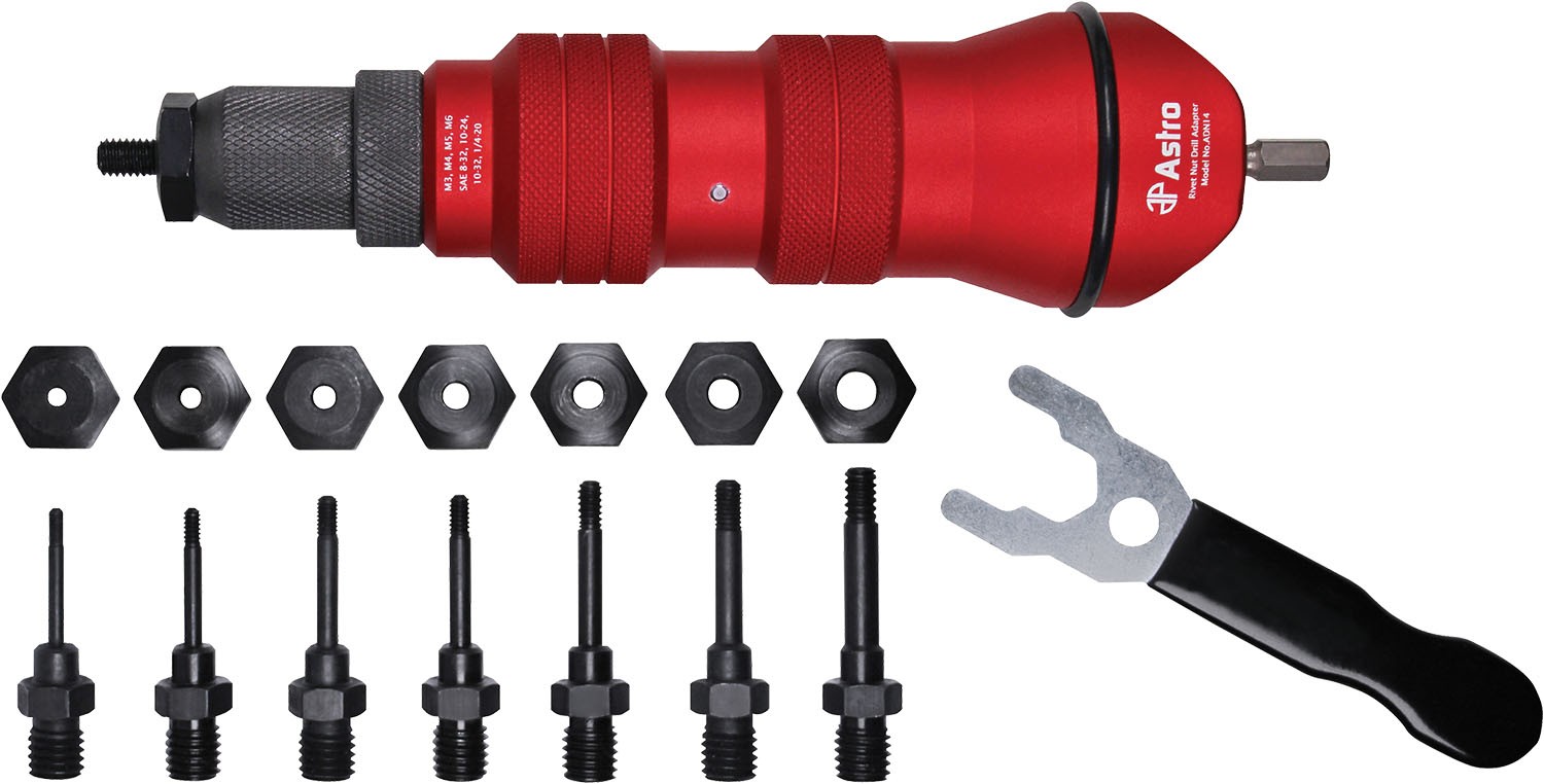 Rivet Nut Drill Adapter Kit AST-ADN14 745227025008| eBay