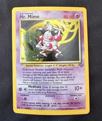 Pokemon Holo Mr. Mime Jungle  -  6/64 NM