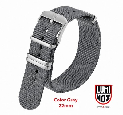 Luminox 22mm Watch Band NAVY SEAL Colormark EVO Nylon Grey 0320 3000 3950 3050