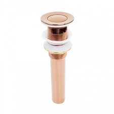 Rose Gold Pop Up Sink Drain with Overflow 1.25" OD Pipe 1 3/4" Drain Hole