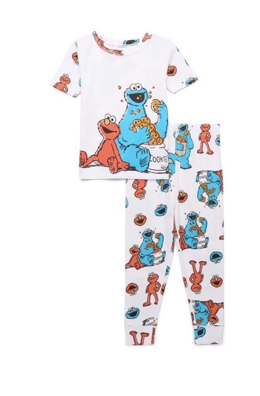 Sesame Street Cookie Monster and Elmo 2 PC Pajama Set Size 5T NWT