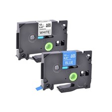 2PK Compatible with Brother TZ 231 TZ 535 Label Tapes 12mm 8m PT-D210 P-Touch