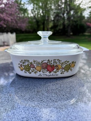 Vintage Corning Ware Spice Of Life La Marjolaine A-2-B Casserole Dish w/Lid 2 QT