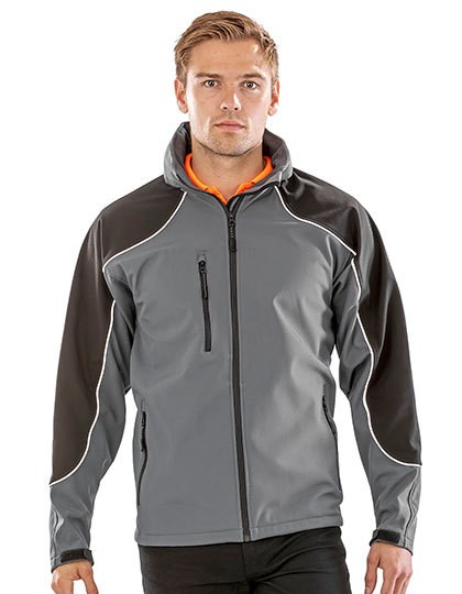 Hombre Chaqueta de Trabajo Softshell Capucha Impermeable Transpirable XS - 3XL
