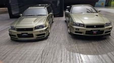 AUTOart & Ivy Models Nissan Skyline GT-R (R34) V Spec II & STAGEA 1:18 LoT OF 2