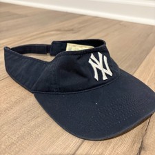 Twins Enterprise Vintage New York Yankees Navy Blue Visor with White Logo