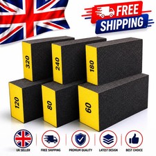 6PCS Sanding Blocks Sponge 60-320 Grit Wood Metal Drywall Sandpaper