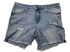 Seven7 Weekend Short Distressed Denim Cutoff Shorts Womens Size 6 Light Wash