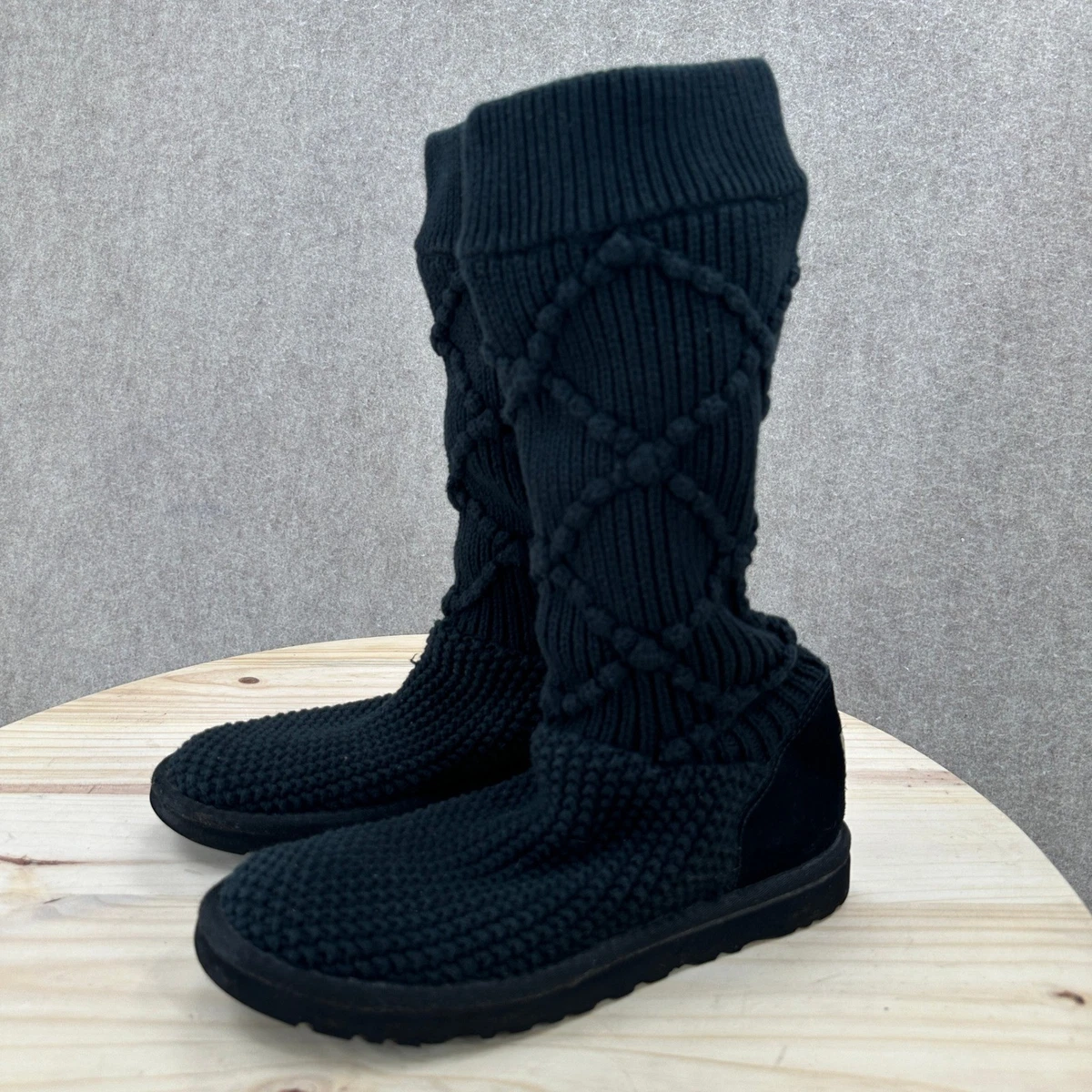 UGG Black Knit Boots for Women for sale | eBay