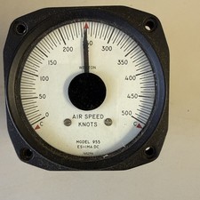☑️  Weston Model 955 Aircraft Air Speed Knots Gauge
