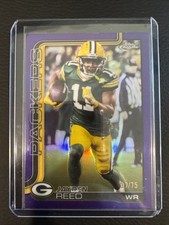 2025 Topps Chrome - Jayden Reed - True Purple Refractor /75 - Green Bay Packers