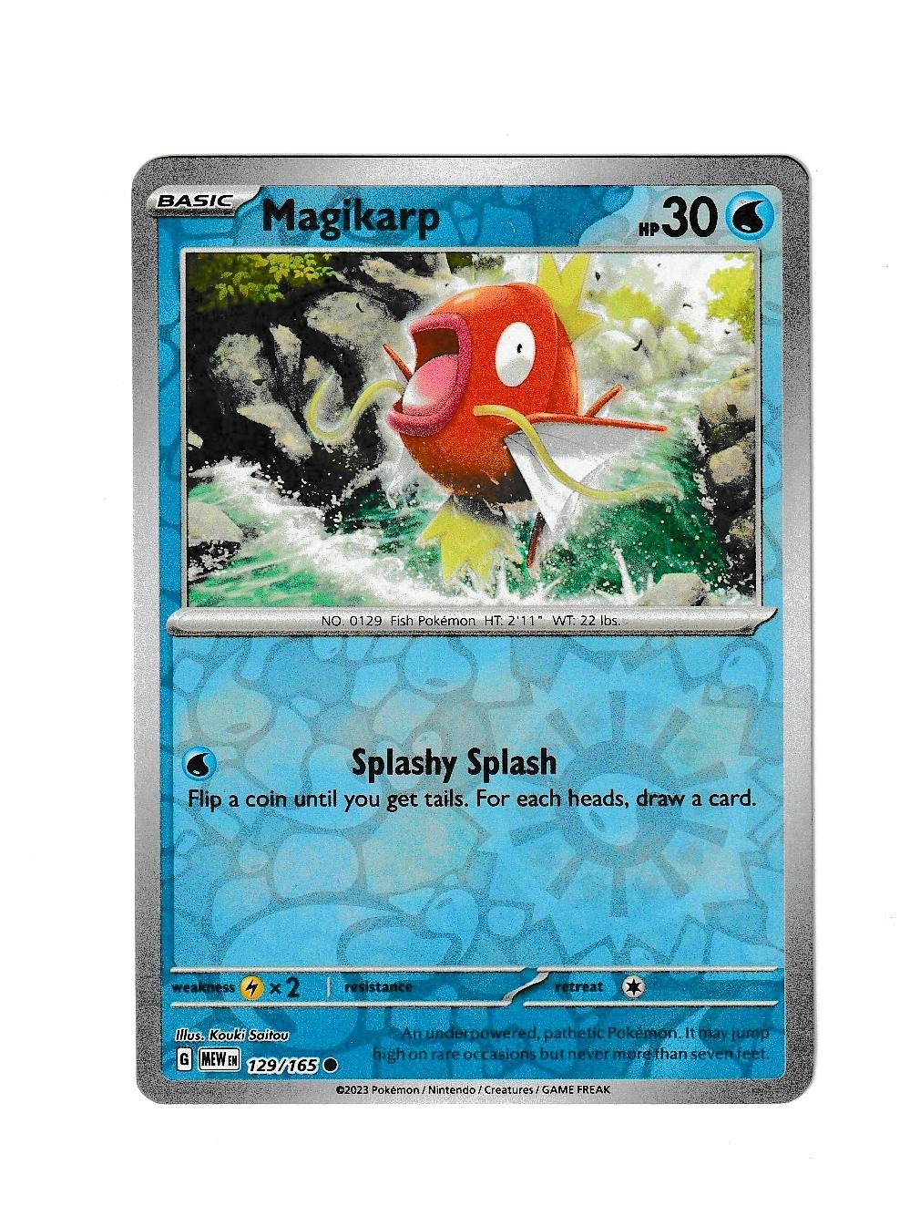MAGIKARP 129/165 REVERSE HOLO C 151 NM POKEMON