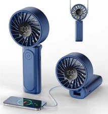 Handheld Fan, Portable Fan, 4000mAh Rechargeable Personal Fan, 180° Foldable