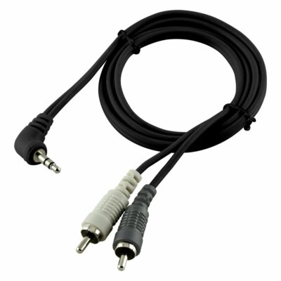 3 and 6 foot Soft PVC 3.5 to RCA Cable Black Home Car Marine Office Computer