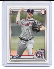 2020 Bowman Paper Prospects Baseball #BP91 Jackson Rutledge RC (Nationals)