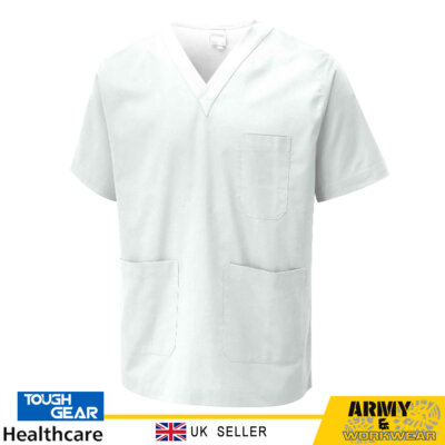 Scrub medizinische Uniform Top Damen Herren Tunika Krankenschwester Krankenhaus Arbeitskleidung V-Ausschnitt Tops