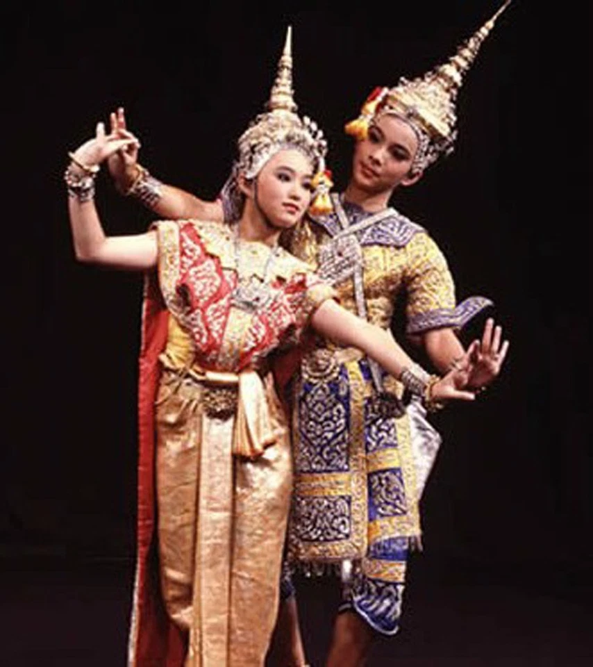 Cabeza de Bailarina Tailandesa Chada Original Premium Si9 Corona Joya y Hoja de Plata CLA209 Foto 3 de 4