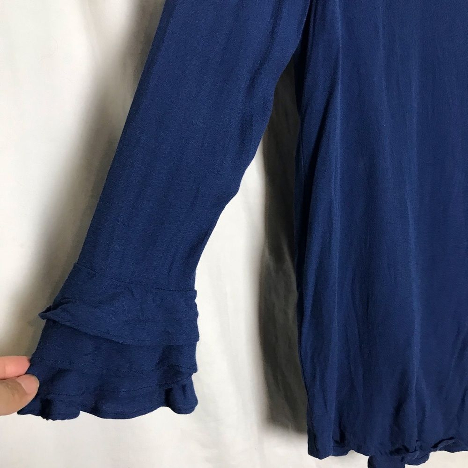 Soft Surrounding Ruffled Button Up Top Womens Siz… - image 4