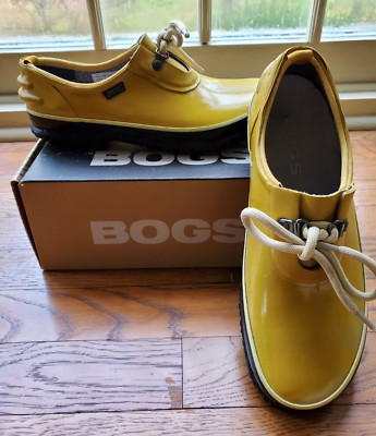 BOGS URBAN FARMER WATERPROOF SLIP ON RAIN SHOES YELLOW  Womens Sz 7 38