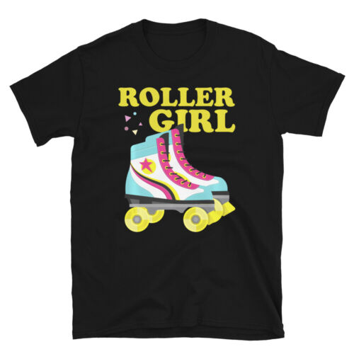  T-Shirt rosa Star Schlittschuhe Roller Mädchen Rollschuh Skateboarder Mädchen Geschenk - Bild 1 von 6