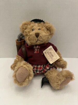 Russ Berrie Chip the Golfing Teddy Bear 8  Plush Collectible Bears From The Past