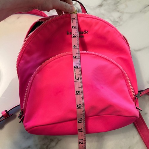 Kate Spade Karissa Nylon Rucksack Medium hell neon pink schwarz innen Damen - Bild 6 von 16