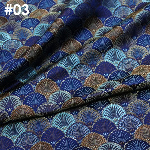Chinese Mongolia Robe Brocade Material Jacquard Fabric Cheongsam Scale Pattern - Picture 19 of 24