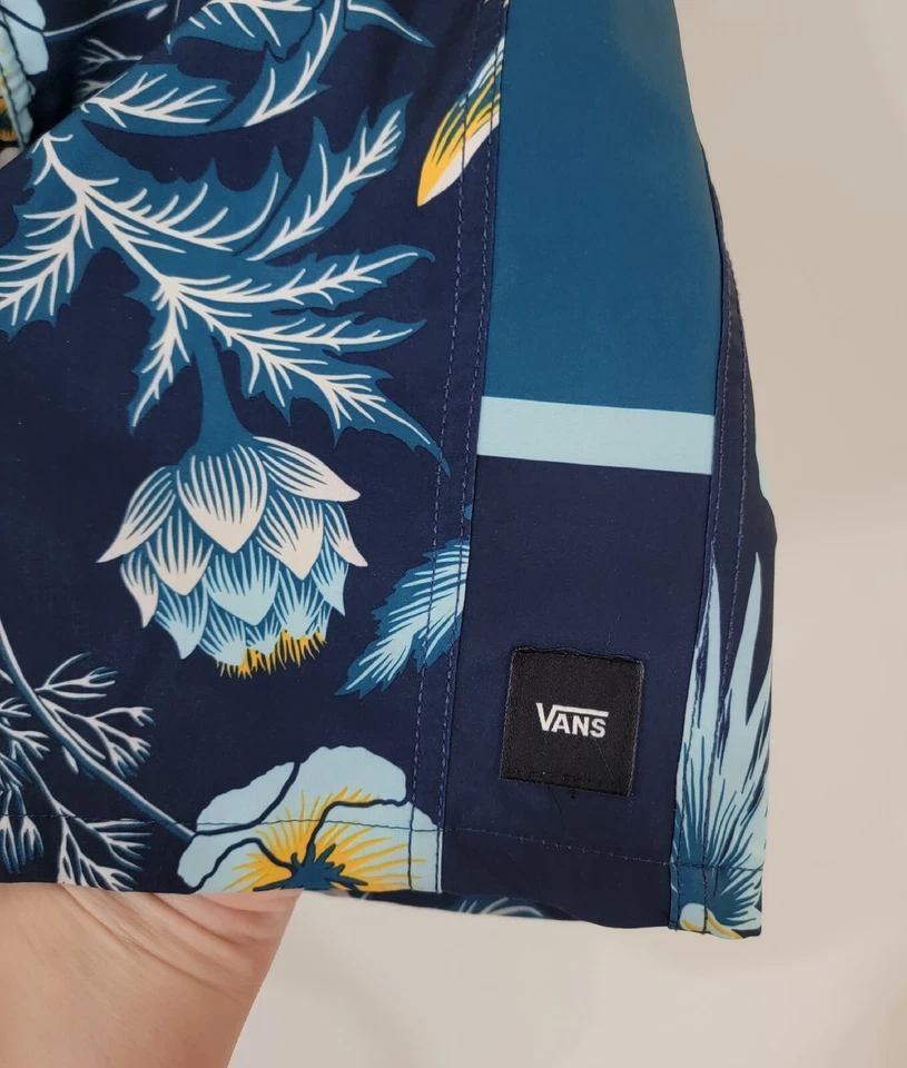 Pantalones Cortos de Natación VANS Azul Marino Estampado Hawaiano Niños Talla 28/16 Foto 4 de 4