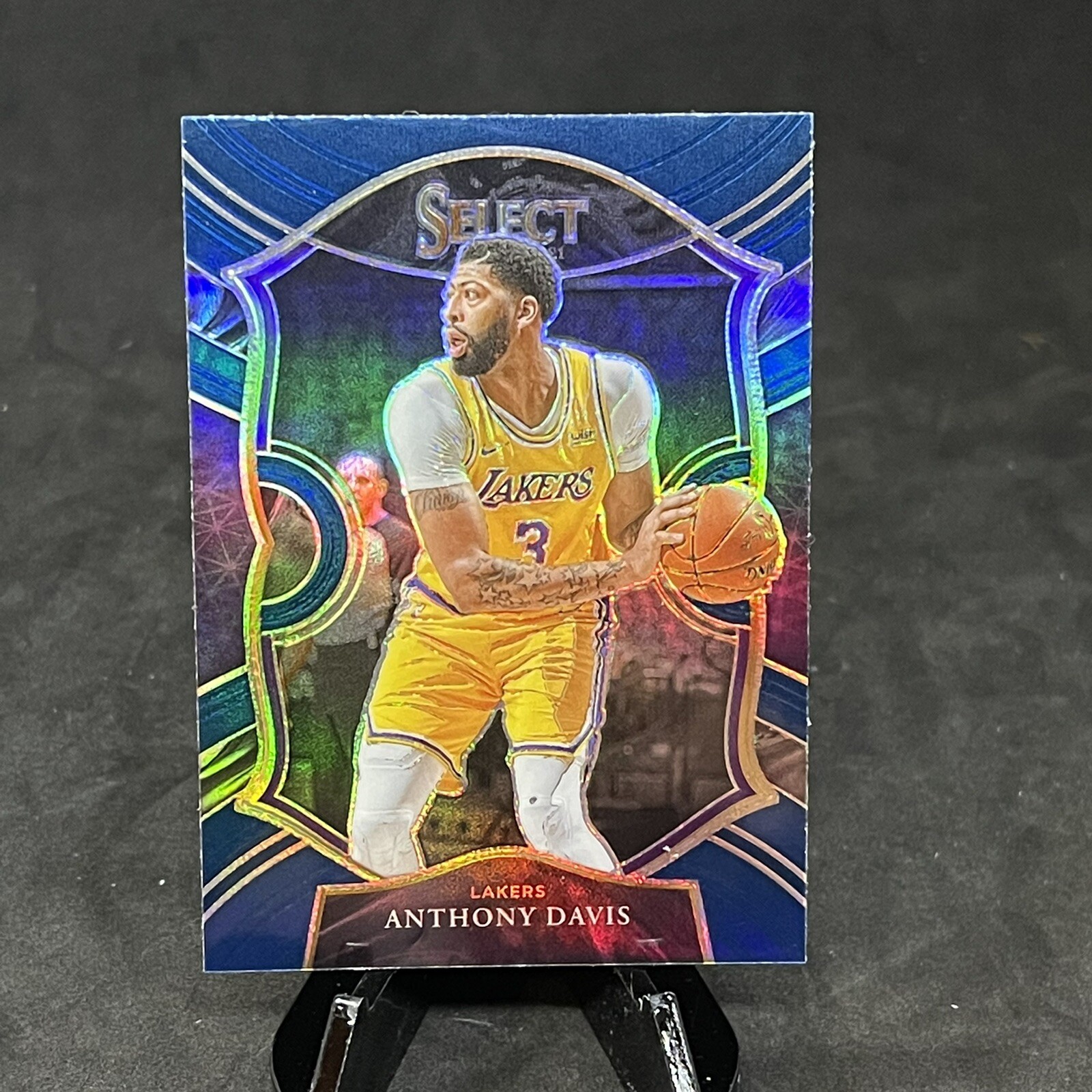 Anthony Davis 2020-21 NBA Select Concourse Blue Base Holo Prizm  Card