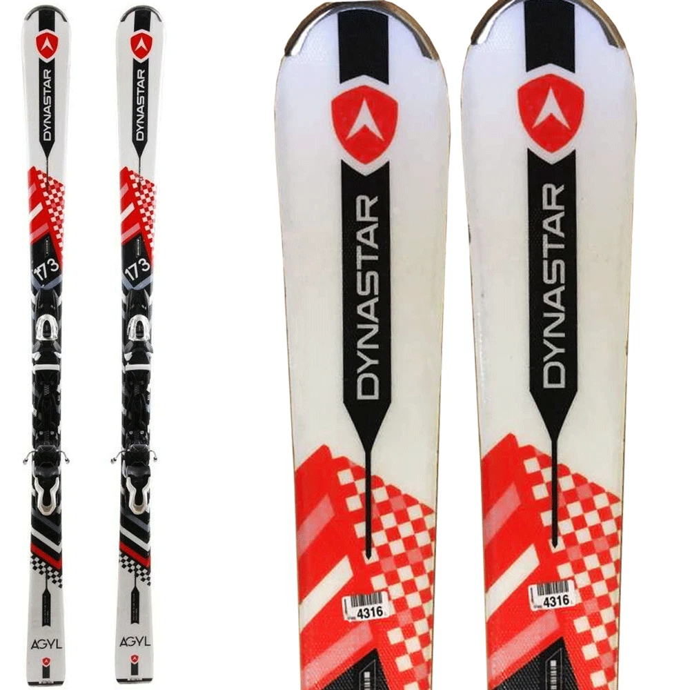 Ski occasion adulte DYNASTAR Agyl rouge Fixations DESTOCKAGE
