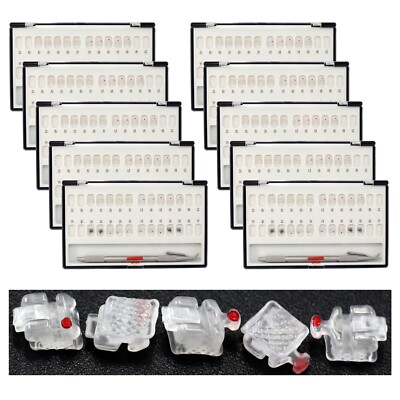 10 Ormco Damon Dental Orthodontic Ceramic Self Ligating Brackets Braces MBT 022