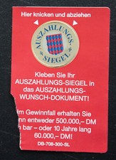 Aufkleber SL Lotterie Gewinn Siegel  Autocollant  80 iger  Vintage Original Neu