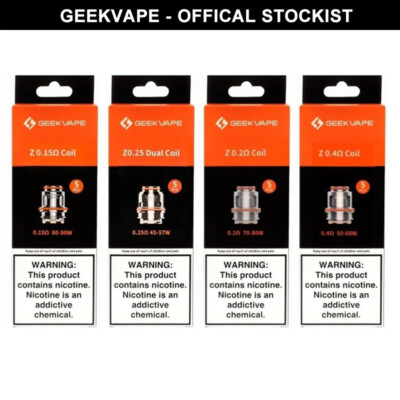 Geekvape ZEUS Z Series Replacement Coils 0.4Ohm 0.25Ohm 0.2Ohm 0.15Ohm 5  Pack
