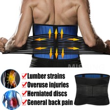 Hombres doble soporte de la espalda lumbar cintur n lumbar craque Waist Support