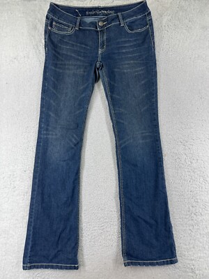 Standard Practice Pants Womens 11 Blue Denim Jeans Bootcut Embroidered Cotton