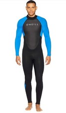 O'Neill Men's Reactor-2 3/2mm Back Zip Full Wetsuit, Black/Ocean, MT