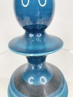 ALVINO BAGNI BLUE CERAMIC CANDLE STICK HOLDER ITALY MIDCENTURY MODERN MCM VTG — photo 3
