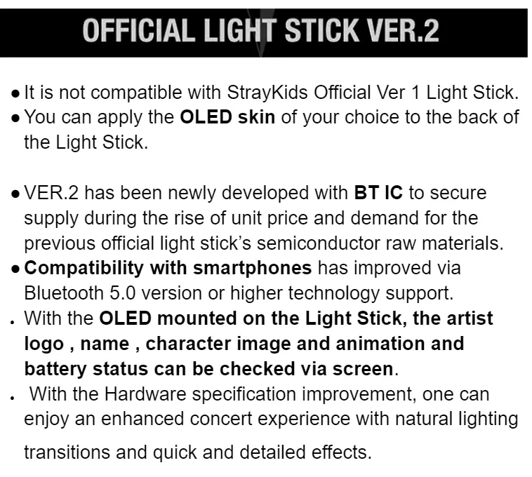 STRAY KIDS Official LIGHT STICK VER.2 2023 Authentic + Track