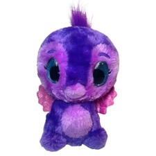 Hatchimals Purple Owl Bird Plush Stuffed Animal 7"Hatchibuddies Spin Master Toy