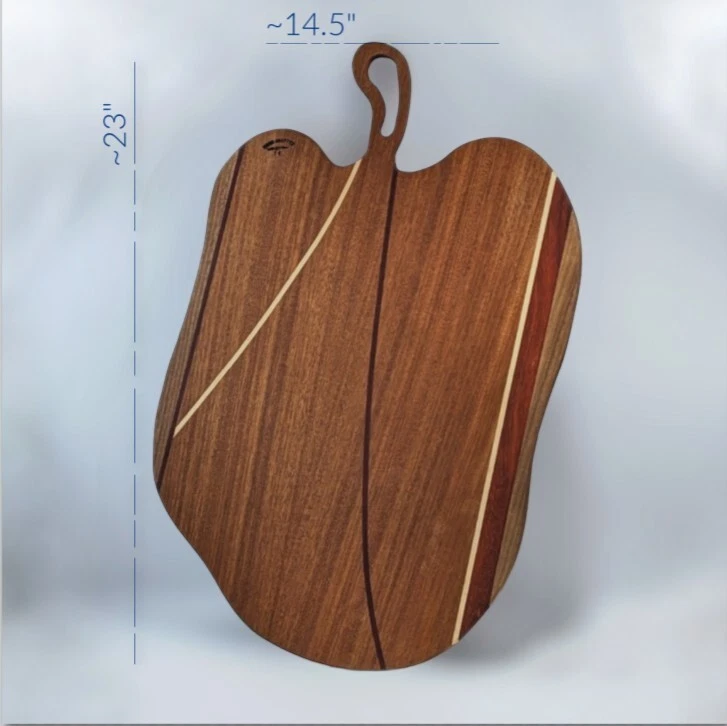 Charcuterie Cheese Board Serving Board Handmade crafted by TC Handled Inlaid