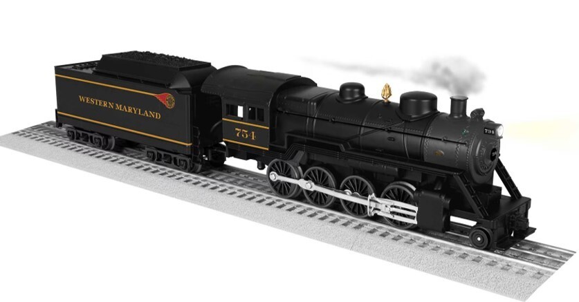 LIONEL WESTERN MARYLAND LIONCHIEF 2-8-0 STEAM ENGINE 754 O GAUGE