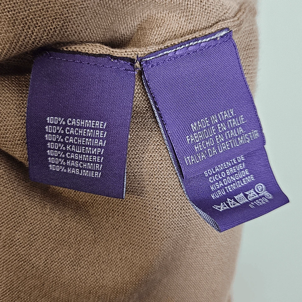 Camiseta sin mangas Ralph Lauren de cachemir sin mangas para mujer marrón talla grande Foto 4 de 4