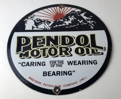 #ad #ad Vintage Pendol Motor Oil Porcelain Sign Gasoline Western Petro Pump Plate Sign $137.47