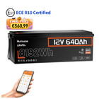 Humsienk 12V 640Ah LiFePO4 Akku Lithium Batterie 250A BMS Bluetooth Wohnmobil