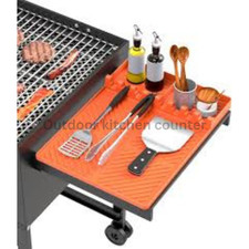 Silicone Grill Mat Compatible with Blackstone, BBQ Griddle Tools Mat with Drip